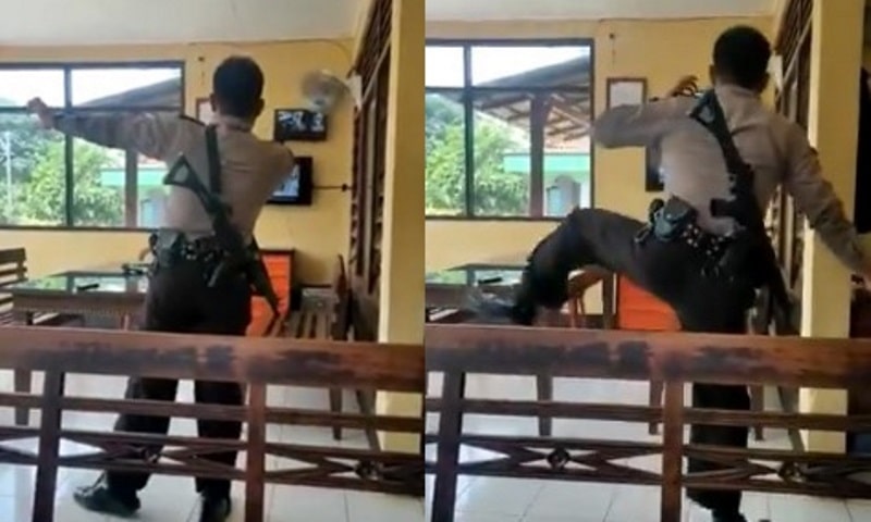 Viral Video Polisi Bersenjata Asyik Menari Jawa Aksinya Bikin GKR Hayu Terkesan