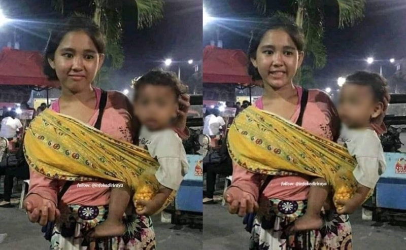 Berparas Cantik dan Muda Potret Pengemis ini Curi Perhatian Netizen 2
