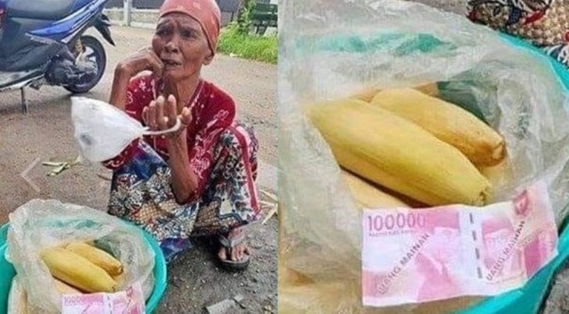 Ditipu Pembeli yang Bayar Pakai Uang Mainan Kisah Nenek Penjual Jagung ini Bikin Hati Tersayat