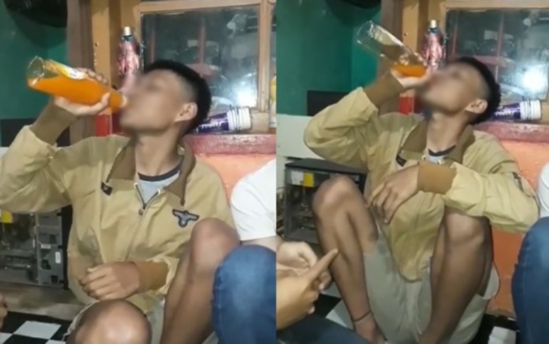 Ikut Challenge Biar Dapat Uang Rp 20 Ribu Pemuda ini Nekat Minum Sebotol Sirup Tanpa Dicampur Air