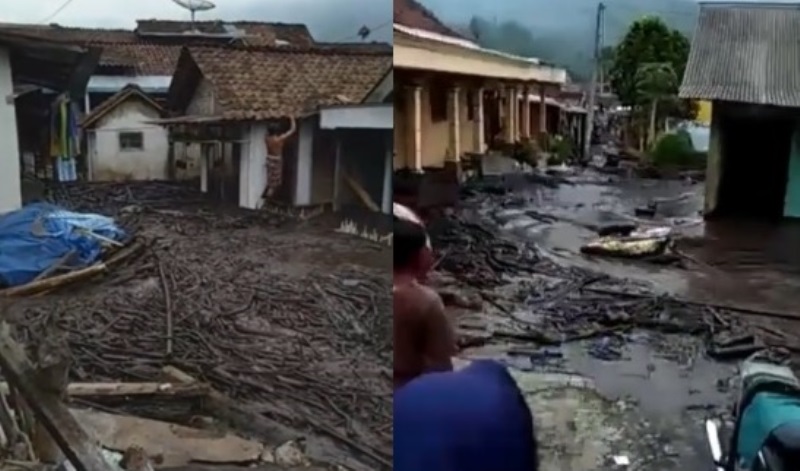 Beredar Video Detik detik Banjir Bandang Terjang Rumah Warga di Bondowoso