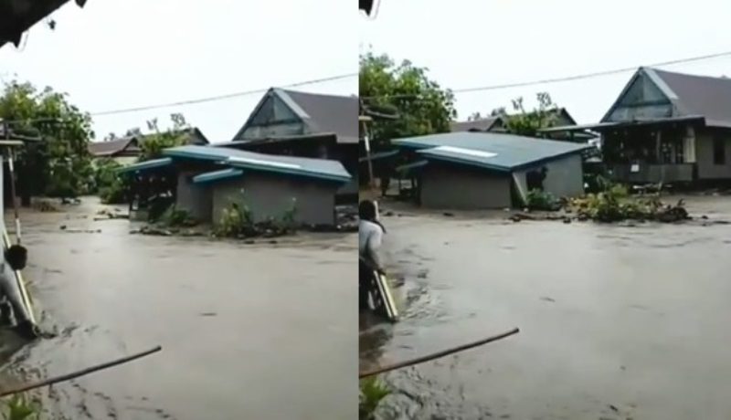 Ngeri Detik detik Rumah Warga di Soppeng Hanyut Terbawa Banjir Penghuni Berhasil Selamatkan Diri
