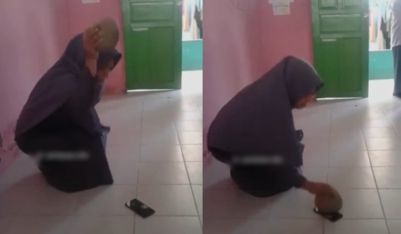 Viral Detik detik Guru Hancurkan Ponsel Milik Murid Netizen Malah Geram