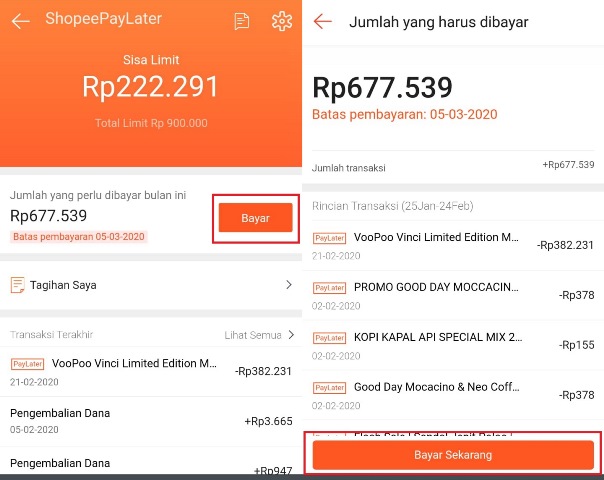 Jatuh tempo shopee paylater tanggal 25