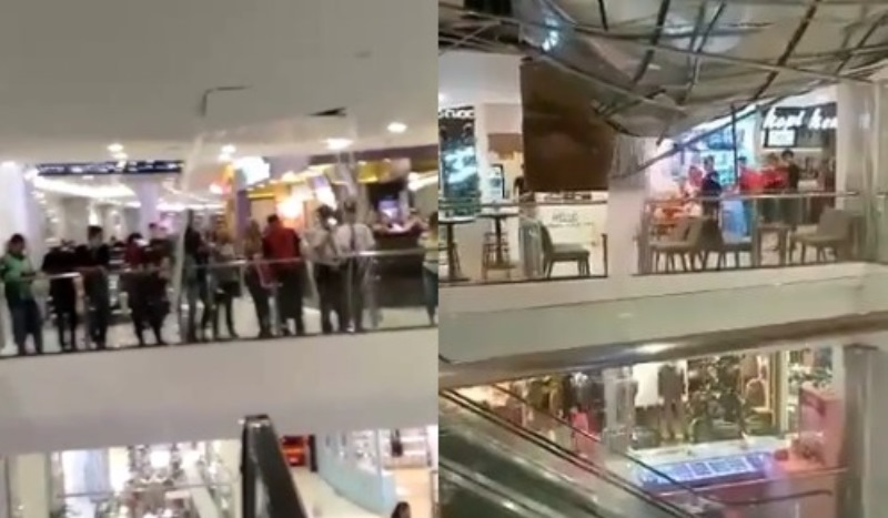 Detik detik Atap Mall Malioboro Ambrol Pengunjung Langsung Panik