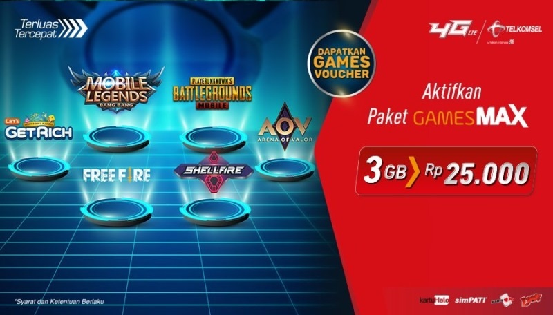 Cara daftar paket GamesMAX Telkomsel