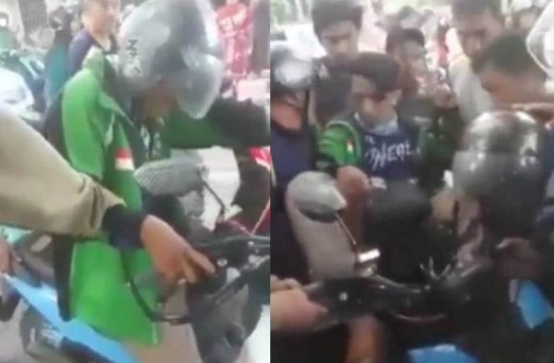 Viral Video Warga Temukan Driver Ojol Kaku dan Tak Bergerak di Atas Motor