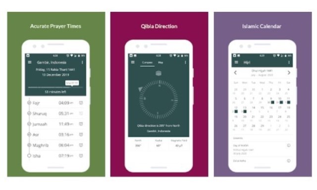 Aplikasi jadwal imsak Waktu sholat dan kiblat