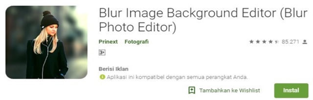 Aplikasi kamera bokeh Blur Image Background Editor