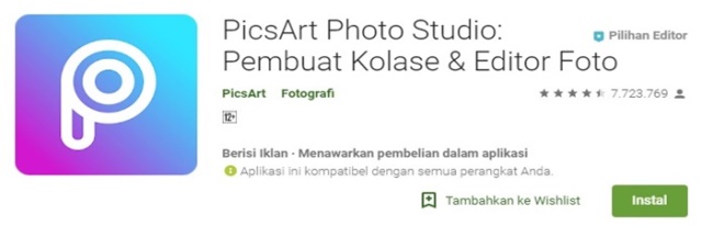 Aplikasi kamera bokeh PicsArt Photo Studio