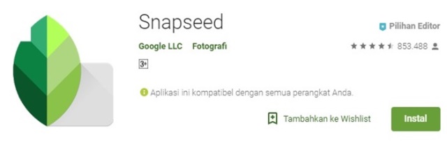 Aplikasi kamera bokeh Snapseed