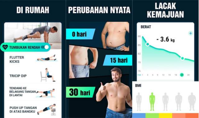 Aplikasi olahraga Lose Belly Fat in 30 Days