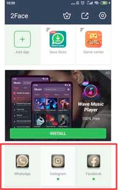 Cara menggandakan aplikasi di 2Face