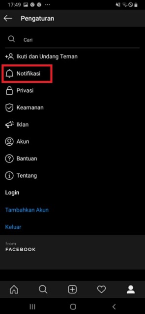 Cara nonaktifkan notifikasi live Instagram