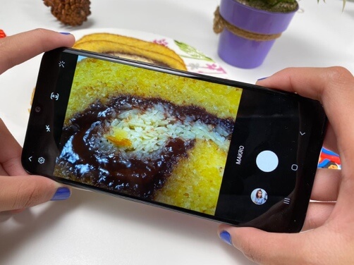 Cara pengambilan gambar menggunakan opsi Macro Lens pada Samsung Galaxy M31