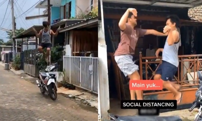 Usung Tema Social Distancing Video Challenge Lompat Terbang Buatan Pria ini Viral 2