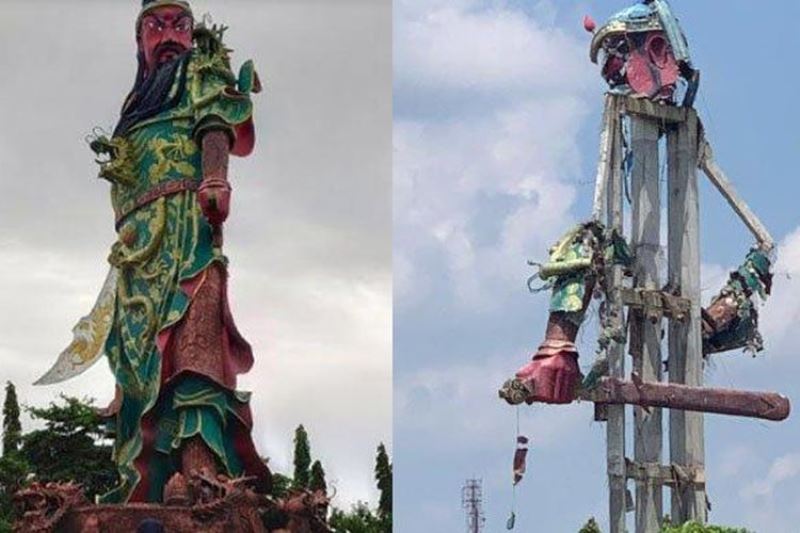 VIRAL Video Patung Dewa Berukuran Raksasa di Tuban Runtuh VIRAL Video Patung Dewa Berukuran Raksasa di Tuban Runtuh