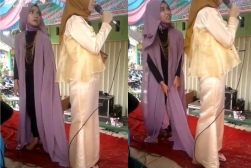 VIRAL Video Wanita Tak Sadar Injak Baju Teman Gara gara Terlalu Fokus Nyanyi