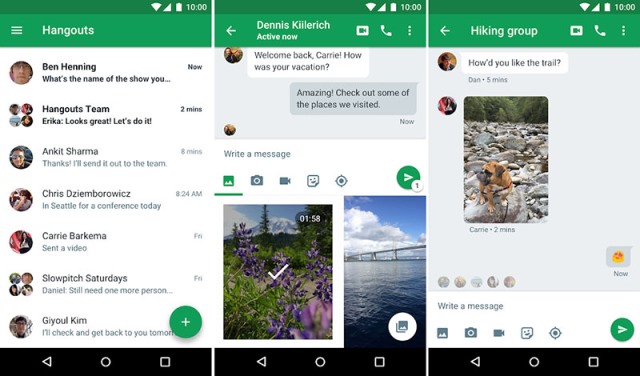 Aplikasi chatting untuk android Hangout
