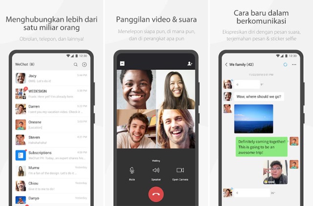 Aplikasi chatting untuk android WeChat