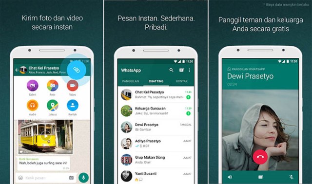 Aplikasi chatting untuk android WhatsApp