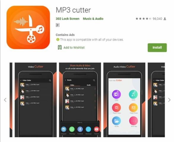 Aplikasi edit suara Mp3 Cutter