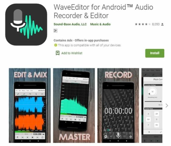 Aplikasi edit suara WaveEditor