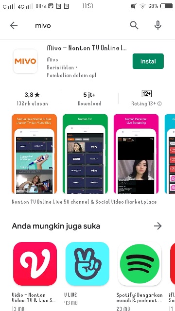 Aplikasi nonton tv Mivo TV