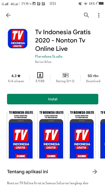 Aplikasi nonton tv TV Indonesia Gratis 2020