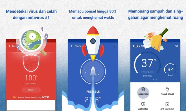 Aplikasi pembersih android Clean Master