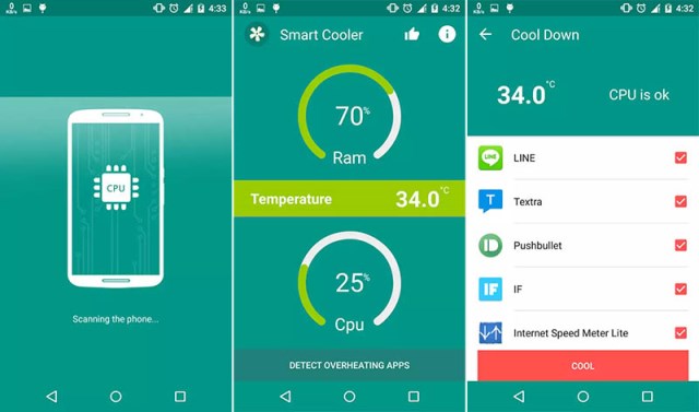 Aplikasi pendingin android Smart CPU Heat Cooler