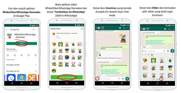Cara install WhatsApp stiker edisi spesial Ramadan