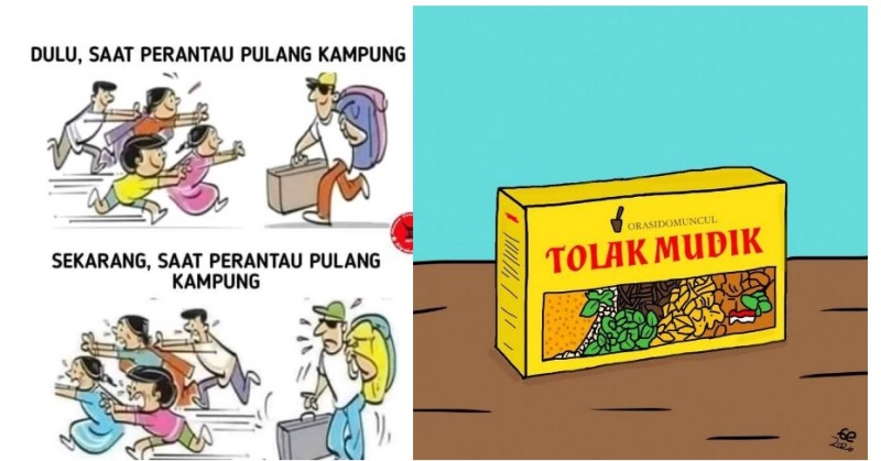 Meme gagal mudik lebaran tahun 2020