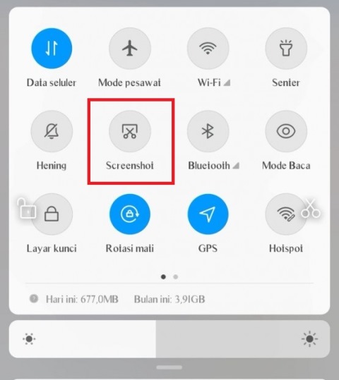 Screenshot Xiaomi Mi 10 tanpa tombol