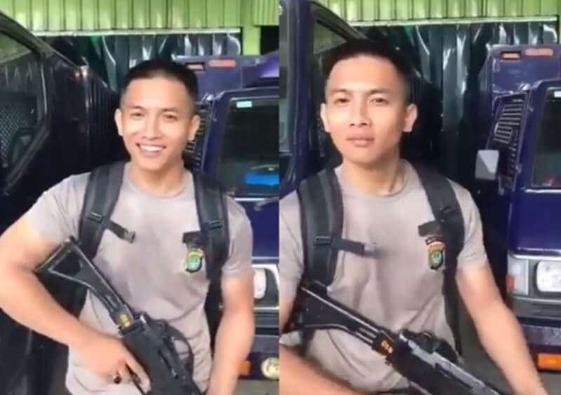 Viral Polisi Muda Pamer Kokang Senjata Akun Penyebar Video Dilaporkan