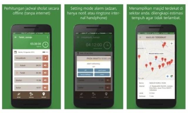 Aplikasi Jadwal Sholat Kiblat Adzan