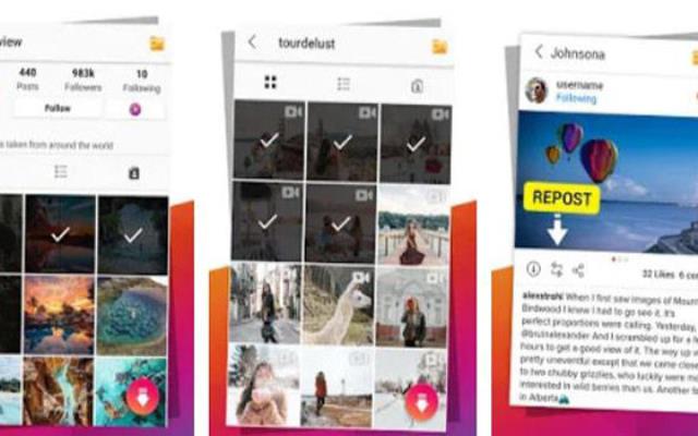 Aplikasi download video di Instagram SwiftRepost