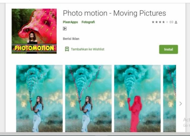 Aplikasi foto bergerak Photo Motion