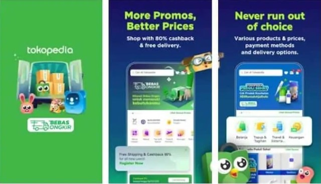 Aplikasi jual beli online Tokopedia