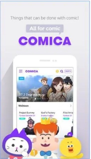 Aplikasi membaca komik COMICA
