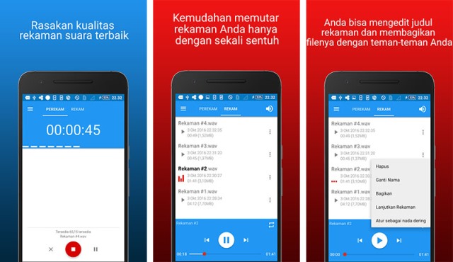 Aplikasi perekam suara Perekam Suara Audiorec Aplikasi perekam suara Perekam Suara Audiorec