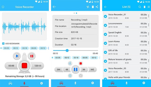 Aplikasi perekam suara Perekam Suara Green Apple Studio