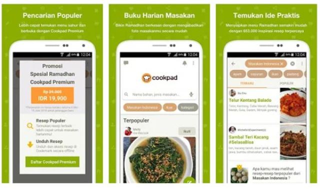 Aplikasi resep masakan Cookpad Resep Masakan