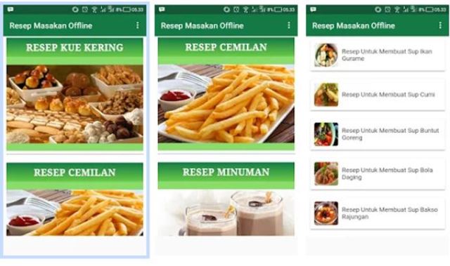 Aplikasi resep masakan Resep Masakan Offline