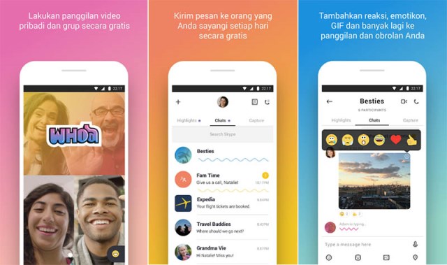Aplikasi video call Skype