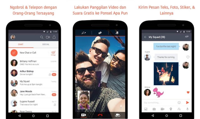 Aplikasi video call Tango