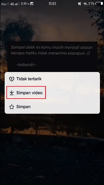 Cara menyimpan video TikTok