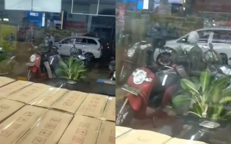 Gara gara Mirip dengan Miliknya Wanita ini Kepergok Salah Naik Motor Saat di Parkiran