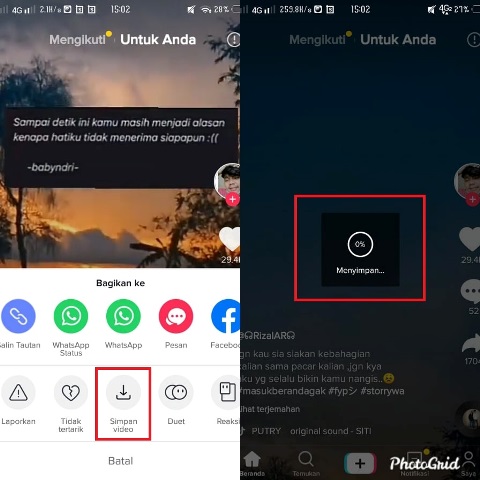 Langkah mendownload video TikTok