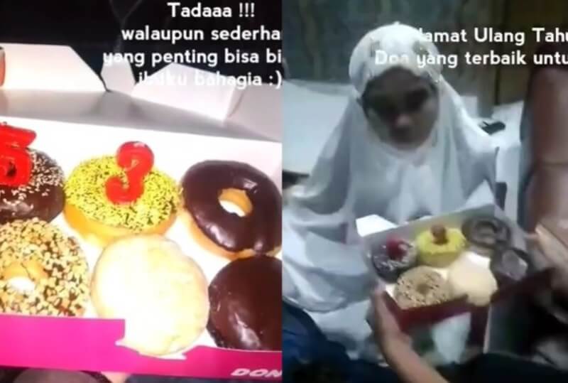 Sederhana Tapi Bermakna Driver Ojol ini Beri Kejutan Ultah untuk Sang Ibu